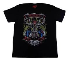 Camiseta Moto Caveira Harley Davidson Blusa Adulto Unissex Bo912 BM