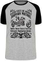 Camiseta Moto Johnson Motors Blusa Plus Size extra grande adulto ou infantil