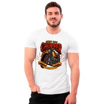 Camiseta Motocicleta Chopper 1976 Harley T-Shirt Algodão