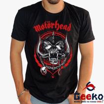 Camiseta Motorhead 100% Algodão Banda de Rock Geeko