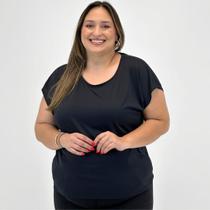 Camiseta Mov Plus Size Hole Dry Manga Curta Feminina