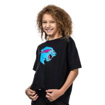 Camiseta MrBeast Kids Basic Panther para meninos e meninas