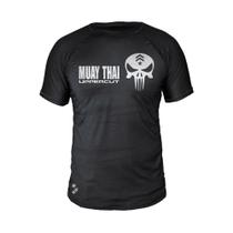 Camiseta Muay Thai Caveira Justiceiro Dry Fit UV - Preta