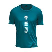 Camiseta Muay Thai Caveira Skull Blue Lutador - Shap Life