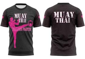 Camiseta Muay Thai Chute No Peito Camisa Lutador Treino Competidor