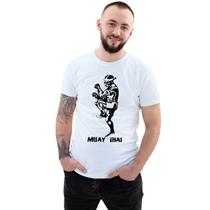Camiseta Muay Thai Lutador Camisa Personalizada Blusa Adulto Algodão com Poliéster