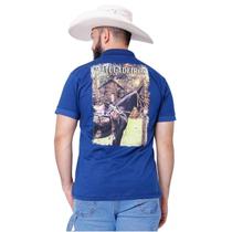 Camiseta Muladeiros Masculina Country Gola Polo Azul
