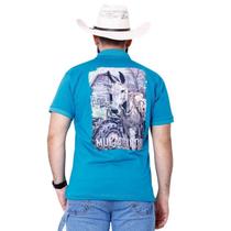 Camiseta Muladeiros Masculina Country Gola Polo Jade Camiseta Muladeiros Masculina Country Gola Polo Jade