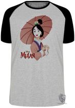 Camiseta Mulan sombrinha Blusa Plus Size extra grande adulto ou infantil Camiseta Mulan sombrinha Blusa Plus Size extra grande adulto ou infantil
