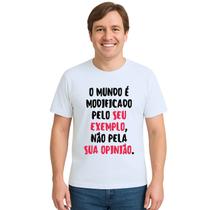 Camiseta Mundo Modificado Pelo Exemplo Personalizada