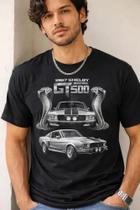 Camiseta Mustang Shelby GT500 Blusa Carro Antigo Adulto Unissex Hcd411 Camiseta Mustang Shelby GT500 Blusa Carro Antigo Adulto Unissex Hcd411