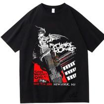 Camiseta My Chemical Romance Camisa Banda One NightT Only Tour Rock N Roll Unissex Camiseta My Chemical Romance Camisa Banda One NightT Only Tour Rock N Roll Unissex