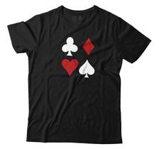 Camiseta Naipes Cartas Baralho Poker Camisa Unissex
