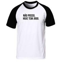 Camiseta não posso hoje tem jogo frase divertida futebol