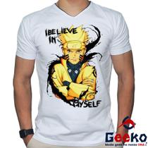 Camiseta Naruto 100% Algodão I Believe In Myself Anime - Geeko