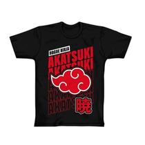 Camiseta naruto akatsuki lettering preto p Camiseta naruto akatsuki lettering preto p
