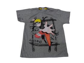 Camiseta Naruto Infantil Blusa Cinza para Criança Maj631 RCH