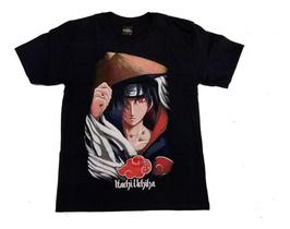 Camiseta Naruto Itachi Uchiha Akatsuki Blusa Adulto e Plus Size Unissex Hcd543 BM