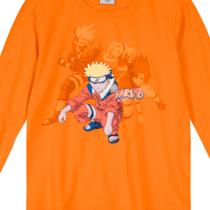 Camiseta Naruto Malha Laranja Brandili