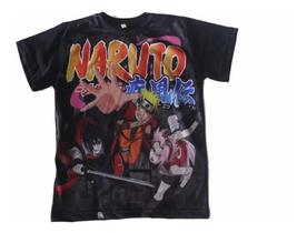 Camiseta Naruto Sasuke Sakura Time 7 Blusa Adulto Unissex Anime A193 BM