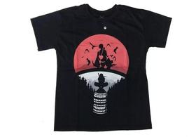 Camiseta Naruto Símbolo Uchihas Itachi e Sasuke Blusa Adulto Unissex Anime Epi103 BM