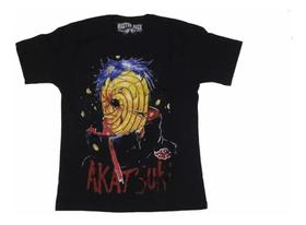 Camiseta Naruto Tobi Uchiha Obito Akatsuki Blusa Adulto Unissex Anime Mr1242 BM