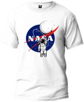 Camiseta Nasa Astronauta Masculina e Feminina 100% Algodão Primeira Linha Gola Redonda
