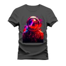 Camiseta Nasa Colors Plus Size Forma Grande Gola Redonda Estampa Digital