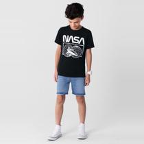 Camiseta Nasa infantil unissex em malha Brandili