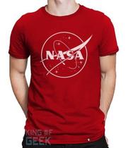 Camiseta Nasa Logo Camisa Nerd Astronomia Tecnologia Geek