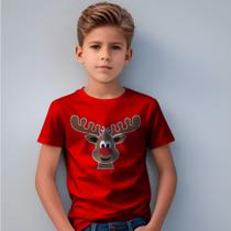 Camiseta Natal Infantil Adulto Papai Noel Rena Festa Presente Familia