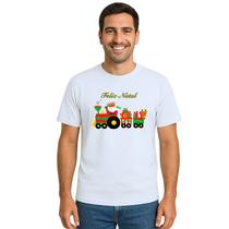 Camiseta Natalina Trenzinho de Natal Personalizada