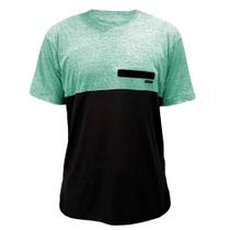 Camiseta natural art extra cut zip pocket masculina - verde ggg