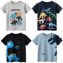 Camiseta NautySaurs, pacote com 4 crianças e meninos, Dinosaur Shark, 3Y Camiseta NautySaurs, pacote com 4 crianças e meninos, Dinosaur Shark, 3Y