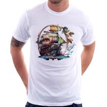 Camiseta Navio e Flores - Foca na Moda