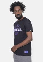 Camiseta NBA Ball Outline Los Angeles Lakers Preta