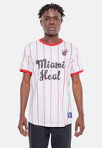 Camiseta NBA Baseball Miami Heat Branca Off