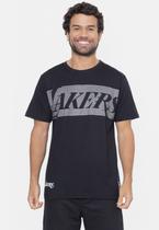 Camiseta NBA Eletric Lines Los Angeles Lakers Preta