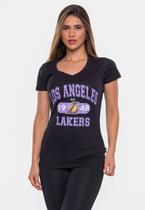 Camiseta NBA Feminina Club Los Angeles Lakers Preta