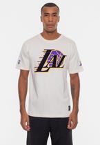 Camiseta NBA Floco Los Angeles Lakers Off White