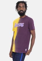 Camiseta NBA Gradient Color Los Angeles Lakers Roxa Com Amarela