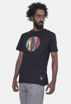 Camiseta NBA Rainbow Logo Brooklyn Nets Preta
