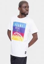 Camiseta NBA Sunset Tema Miami Heat Off White