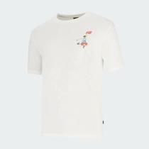 Camiseta New Balance Athletics Hoops Cartoon - masculino - bege e amarelo Camiseta New Balance Athletics Hoops Cartoon - masculino - bege e amarelo