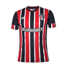 Camiseta New Balance Away SPFC 2024 Torcedor Masculino - Vermelho e Branco