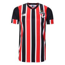 Camiseta New Balance Away SPFC 2024 Torcedor Vermelho Branco e Preto - Masculina