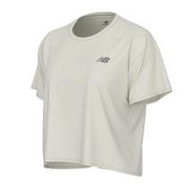 Camiseta New Balance Cropped Drapey Off White Feminina
