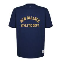 Camiseta New Balance Greatest Hits Marinho e Amarelo Masculino