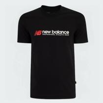 Camiseta New Balance Professional Athletics - masculino - preto e vermelho