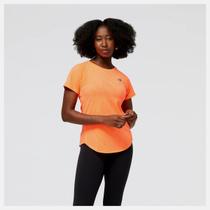 Camiseta New Balance Q Speed Jacquard - feminino - laranja Camiseta New Balance Q Speed Jacquard - feminino - laranja